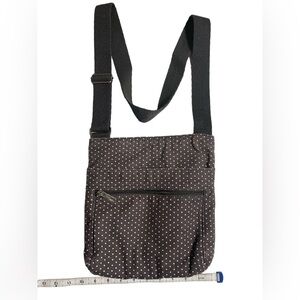 Thirty-One Women’s Grey/White Polka Dot Crossbody Purse